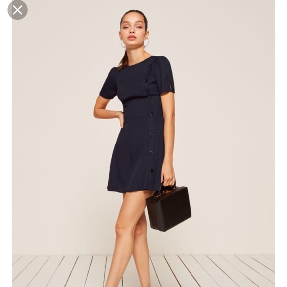 Reformation Dresses & Skirts - Reformation Katie dress navy NWT